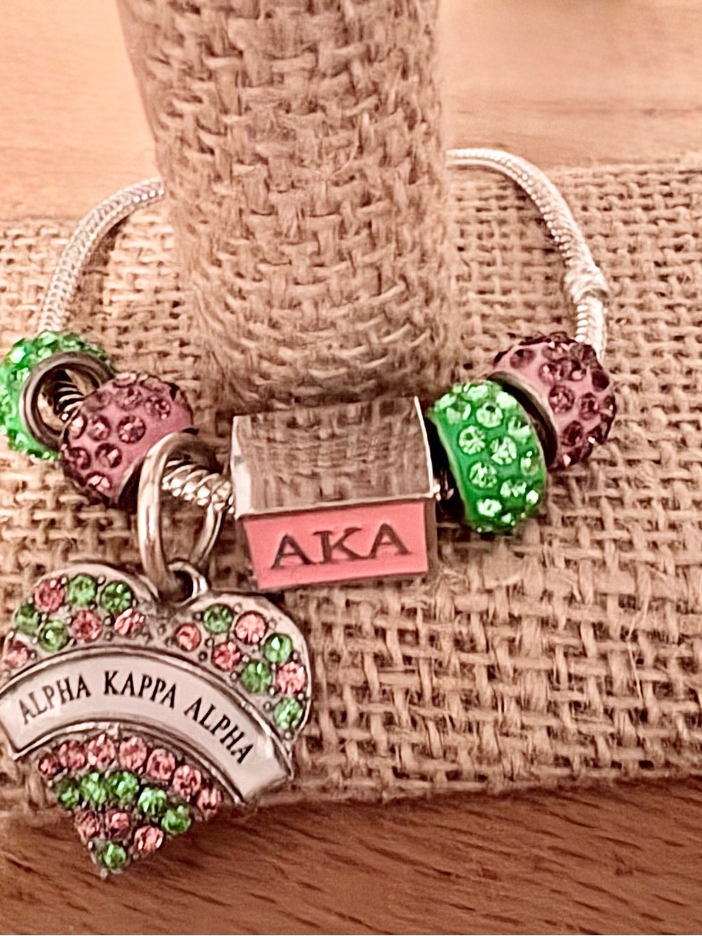 AkA Sorority Charm Bracelet